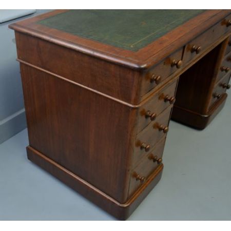 Viktorianischer original antiker Mahagoni Schreibtisch englisch ca 1860