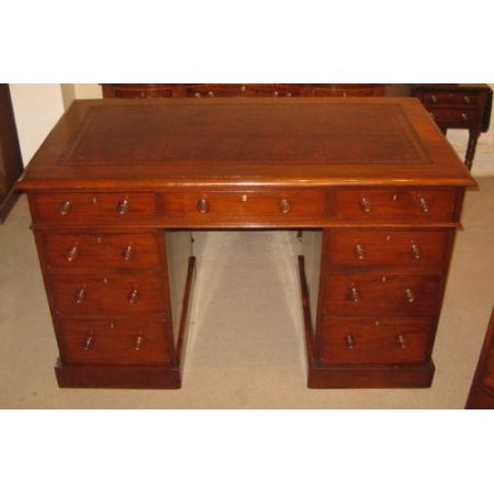 Original viktorianischer antiker Mahagoni Schreibtisch britisch ca 1900