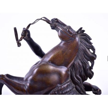 Original antike Bronze Figur Marley Pferd und Mann englisch 19 Jh