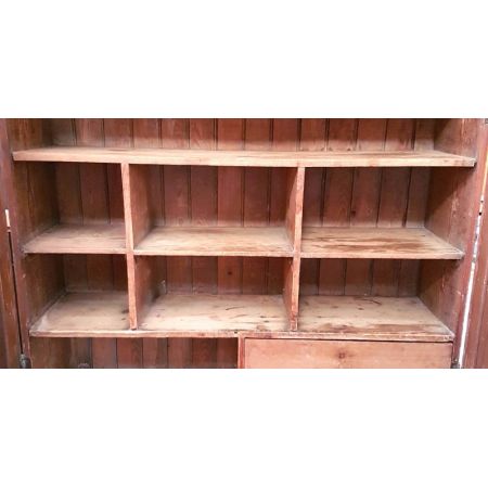 Viktorianischer antiker Kiefern Schrank Weichholz Kleiderschrank englisch ca 1850