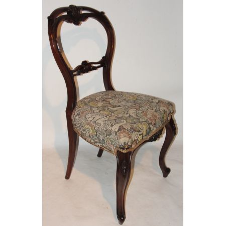 6 Stk original viktorianische Palisander Küchenstühle englisch ca 1845