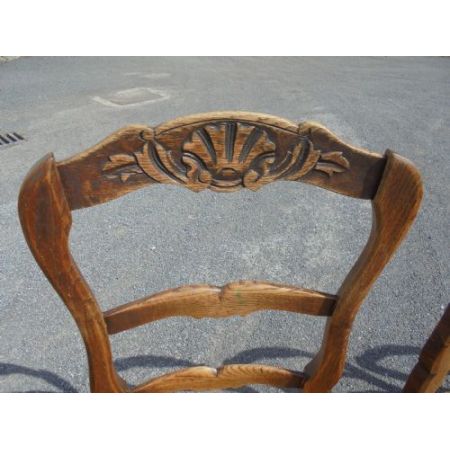 7 Stk original antike Küchenstühle Massivholz Frankreich ca 1920