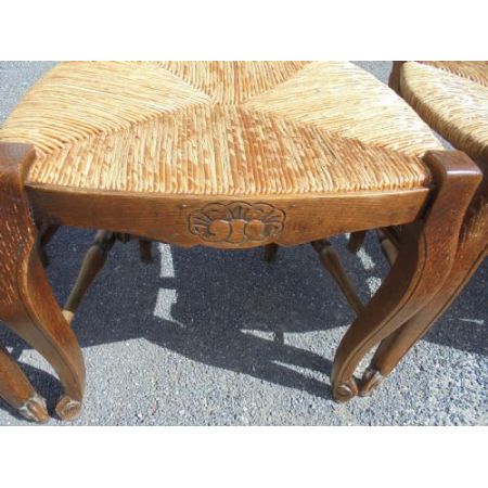 7 Stk original antike Küchenstühle Massivholz Frankreich ca 1920