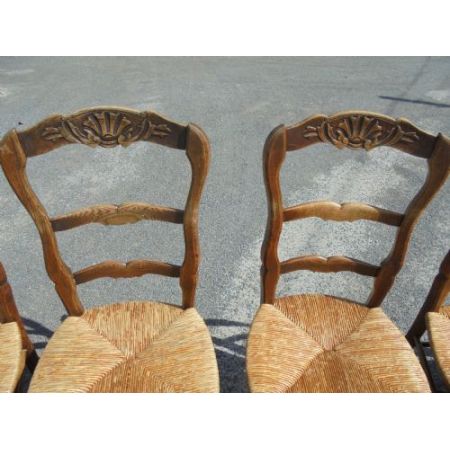 7 Stk original antike Küchenstühle Massivholz Frankreich ca 1920