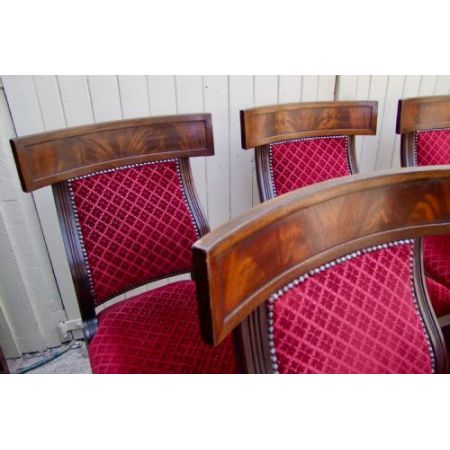 8 Stk. original antike Mahagoni Esszimmer Stühle englisch 1920