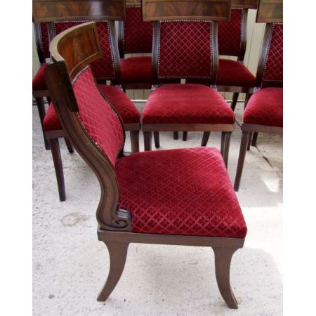 8 Stk. original antike Mahagoni Esszimmer Stühle englisch 1920