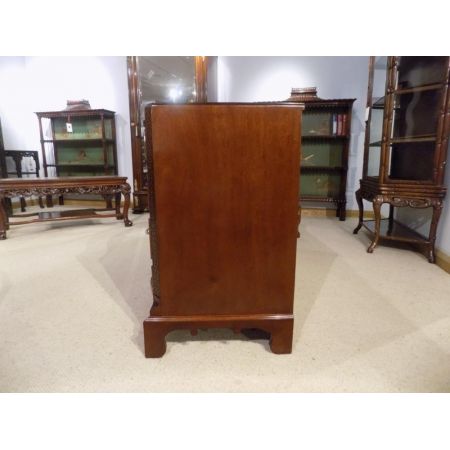 Herrliche antike englische Mahagoni Chippendale Kommode ca 1900