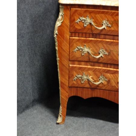 Original antike englische Tulpenholz Kommode ca 1920