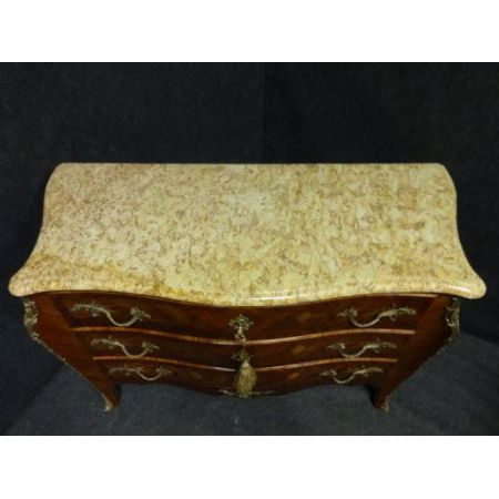 Original antike englische Tulpenholz Kommode ca 1920