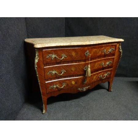 Original antike englische Tulpenholz Kommode ca 1920