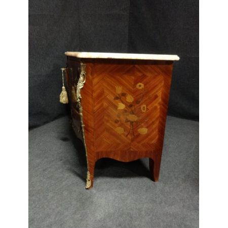 Original antike englische Tulpenholz Kommode ca 1920