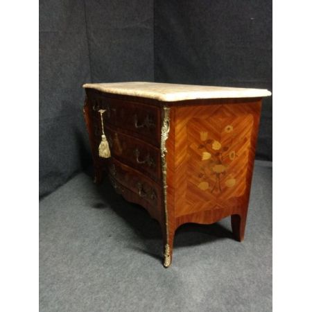 Original antike englische Tulpenholz Kommode ca 1920