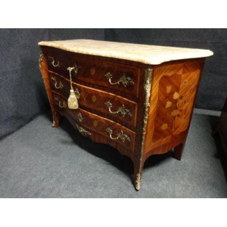 Original antike englische Tulpenholz Kommode ca 1920