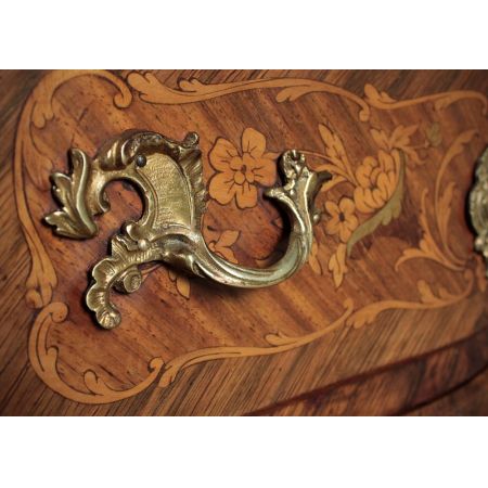 Kleine original antike französische Massivholz Kommode Marmor ca 1920