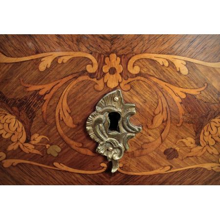 Kleine original antike französische Massivholz Kommode Marmor ca 1920