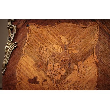 Kleine original antike französische Massivholz Kommode Marmor ca 1920