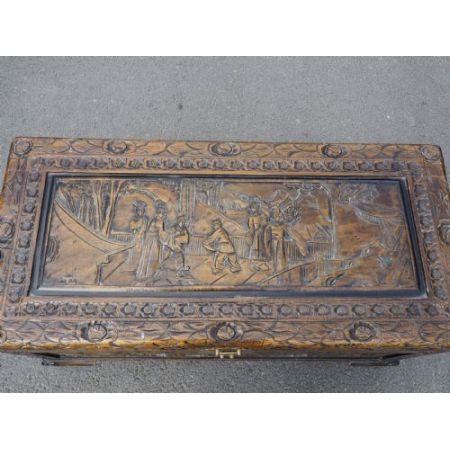 Einmalige Chinesische Kampfer Truhe Kiste antik ca 1920