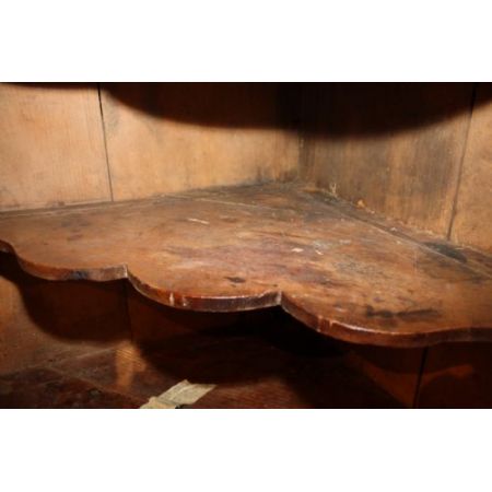 Praktischer antiker englischer Eichen Eckschrank ca 1750