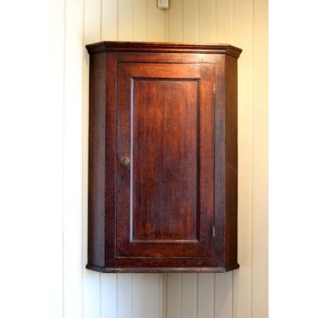 Kleiner Antiker Eichen Eckschrank englisch ca 1830