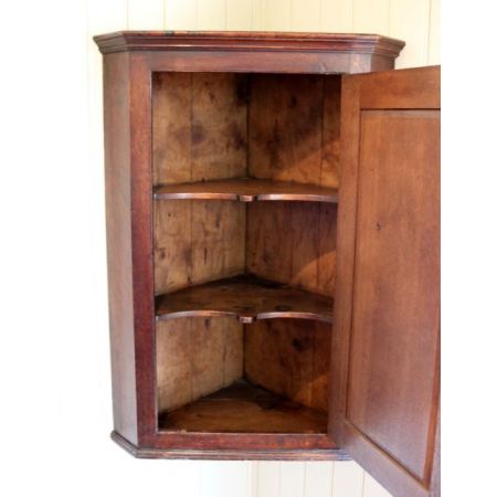 Kleiner Antiker Eichen Eckschrank englisch ca 1830