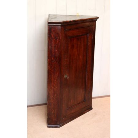 Kleiner Antiker Eichen Eckschrank englisch ca 1830