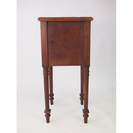 Antiker Nussbaum Nachtschrank Marmor original französisch ca 1890