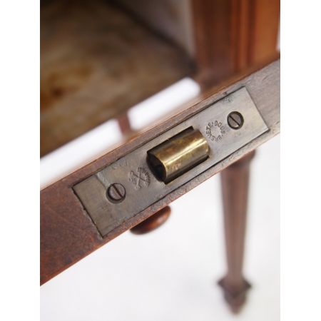 Antiker Nussbaum Nachtschrank Marmor original französisch ca 1890