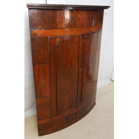 Original antiker viktorianischer Hängeschrank Mahagoni Eckschrank englisch ca 1840