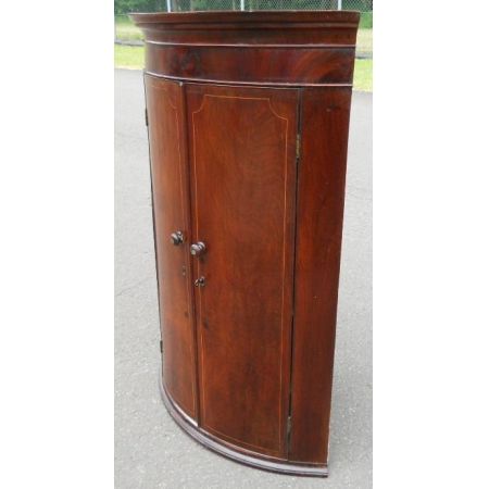Georgianischer original antiker Mahagoni Eckschrank englisch ca 1800
