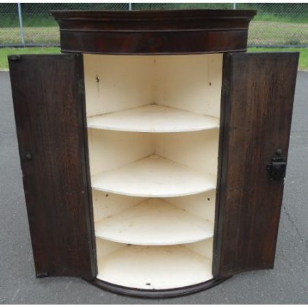 Georgianischer original antiker Mahagoni Eckschrank englisch ca 1800