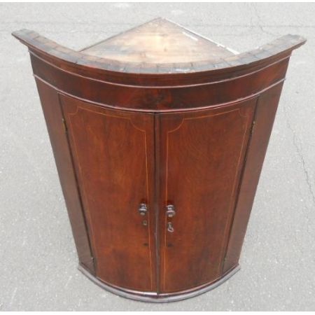 Georgianischer original antiker Mahagoni Eckschrank englisch ca 1800