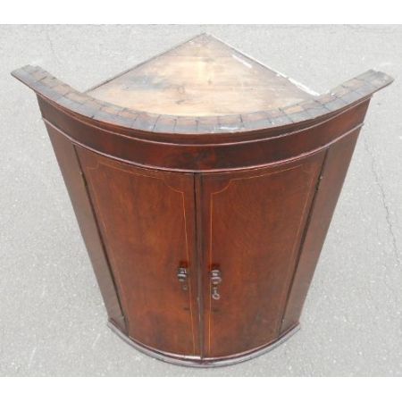 Georgianischer original antiker Mahagoni Eckschrank englisch ca 1800