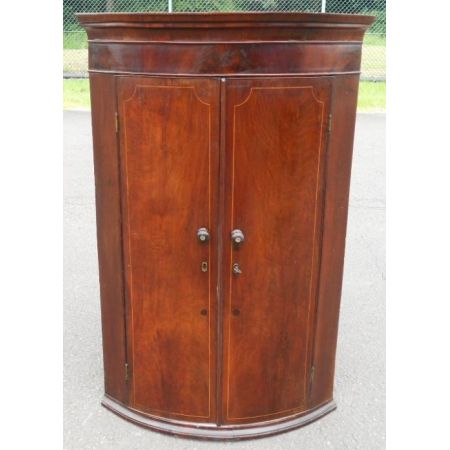 Georgianischer original antiker Mahagoni Eckschrank englisch ca 1800