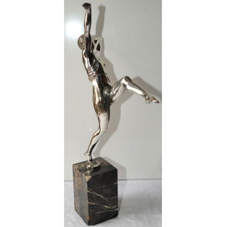 Original antike Art Deco Bronze Figur Tanzendes Mädchen Le Faguays ca 1925