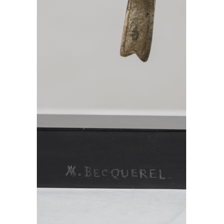 Hübsche französische Art Deco Bronze Skulptur Marmor Zwei Vögel Becquerel antik ca 1930