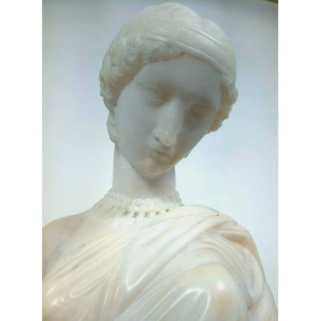  Original antike englische Marmor Figur Griechische Jungfrau ca 1880