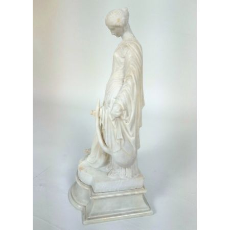  Original antike englische Marmor Figur Griechische Jungfrau ca 1880
