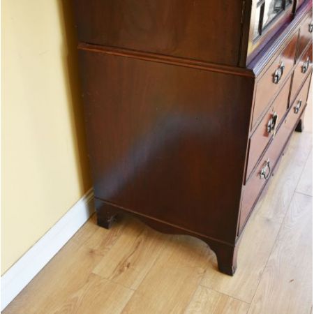 Georgianischer original antiker Mahagoni Schrank Vitrine englisch ca 1770