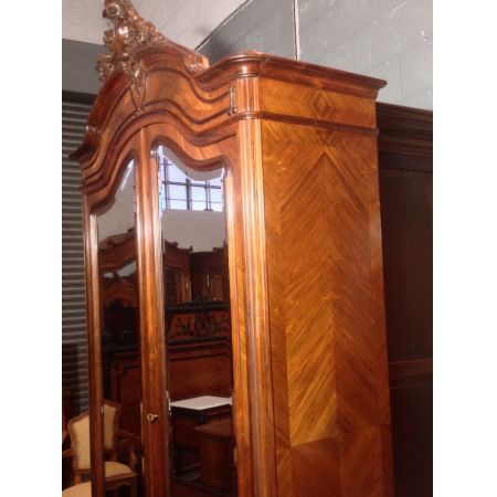 Fantastischer antiker französischer Palisander Kleiderschrank Spiegel ca 1910