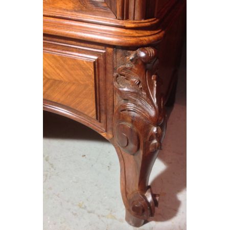 Fantastischer antiker französischer Palisander Kleiderschrank Spiegel ca 1910