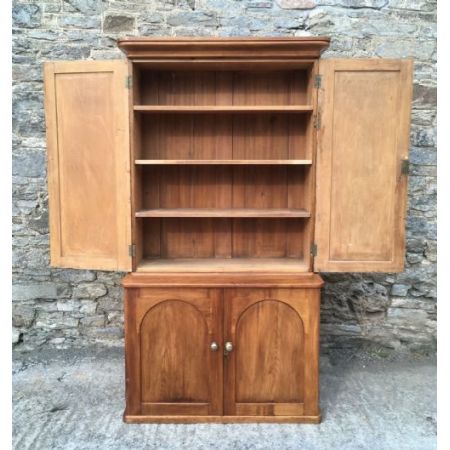 Antiker original viktorianischer Kleiderschrank Kiefer Weichholz englisch ca 1850