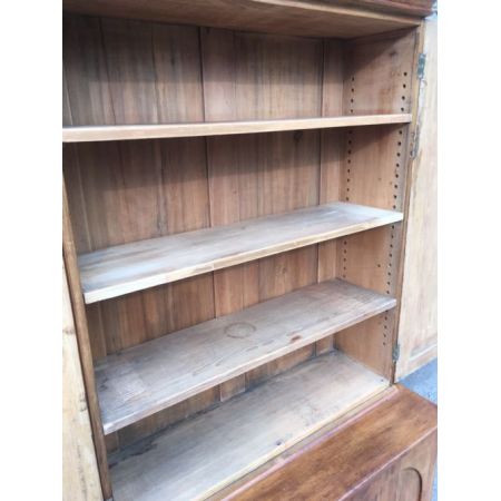 Antiker original viktorianischer Kleiderschrank Kiefer Weichholz englisch ca 1850