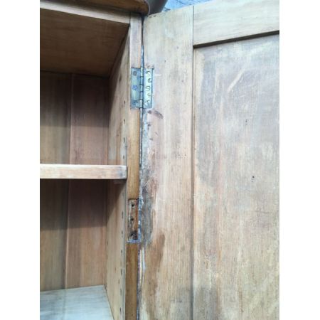 Antiker original viktorianischer Kleiderschrank Kiefer Weichholz englisch ca 1850