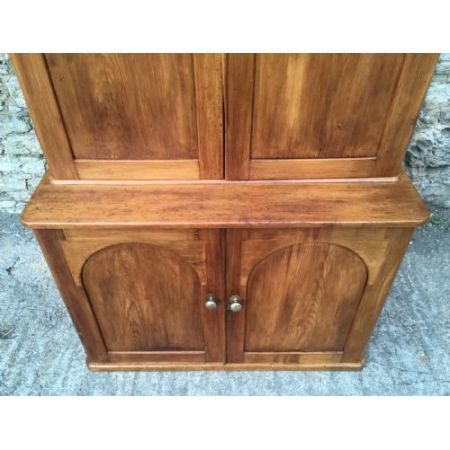 Antiker original viktorianischer Kleiderschrank Kiefer Weichholz englisch ca 1850