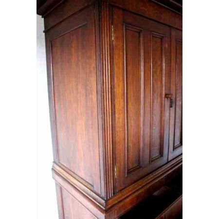 Original antiker Landhaus Eichen Kleiderschrank Linen Press englisch ca 1850-80