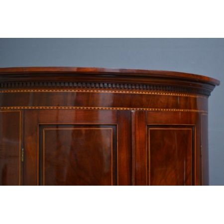 Georgianischer Antiker Mahagoni Eckschrank englisch ca 1800