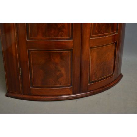 Georgianischer Antiker Mahagoni Eckschrank englisch ca 1800