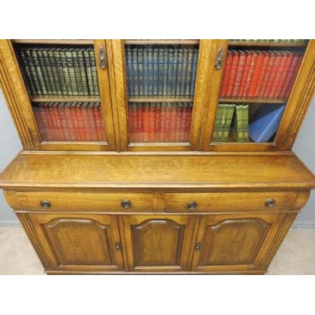 Zeitloser antiker edwardianische Eichen Bücherschrank englisch ca 1910