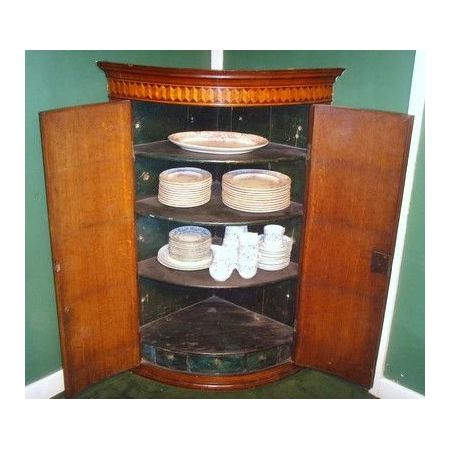 Original antiker georgianischer Eichen Eckschrank englisch ca 1770