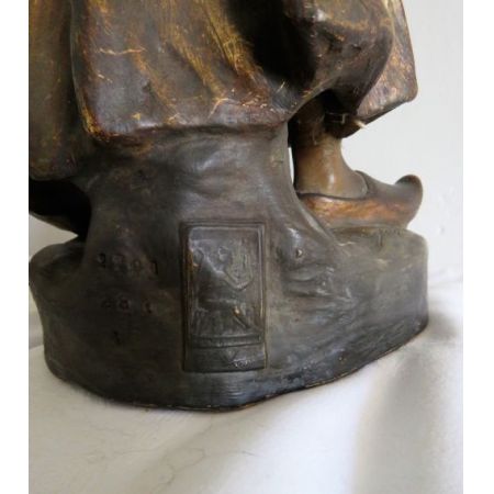 Große original antike Terrakotta Figur Wasserträgerin Goldscheider ca 1900